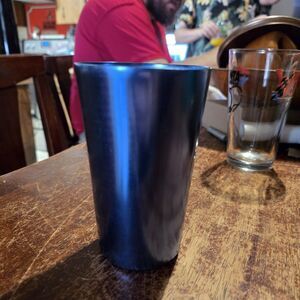 Vintage Anodized UNBRANDED Aluminum BLUE Drinking Tumbler Ultralight Camping